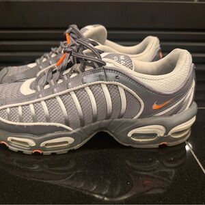 Men’s Nike Air Max Charcoal and Tangerine Athletic Shoes
